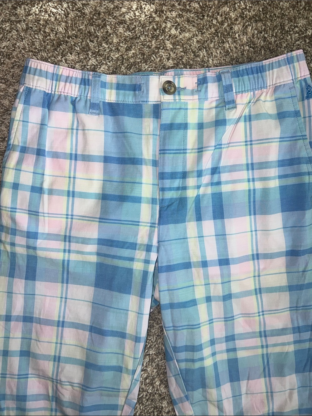 EUC! Chubbies Weekender Pastel Plaid Casual Pants Size MED - Picture 3 of 16